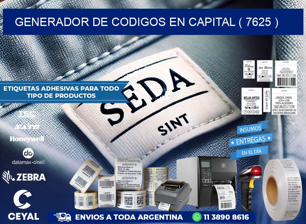 GENERADOR DE CODIGOS EN CAPITAL ( 7625 )