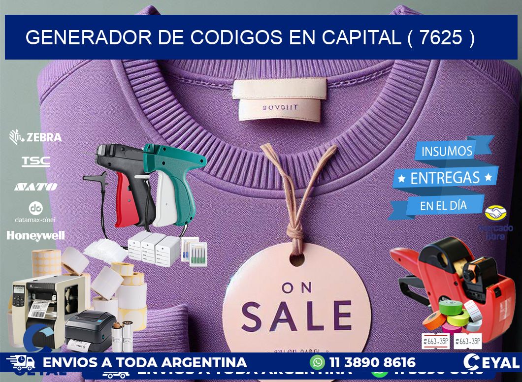 GENERADOR DE CODIGOS EN CAPITAL ( 7625 )