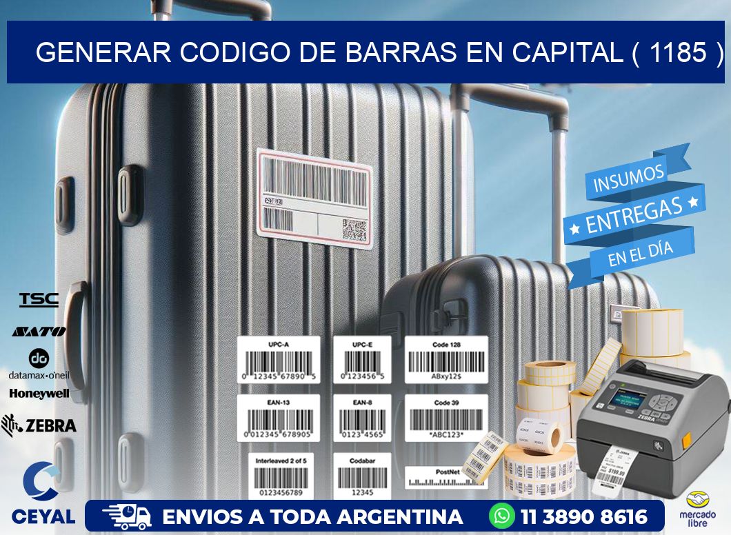 GENERAR CODIGO DE BARRAS EN CAPITAL ( 1185 )