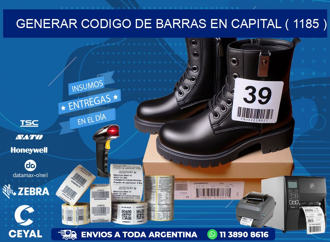 GENERAR CODIGO DE BARRAS EN CAPITAL ( 1185 )