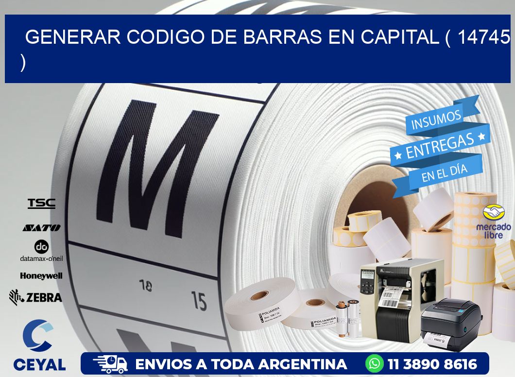 GENERAR CODIGO DE BARRAS EN CAPITAL ( 14745 )
