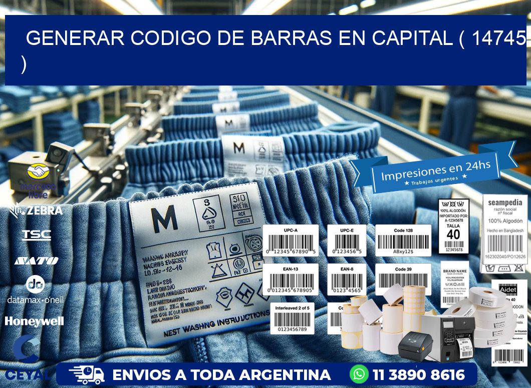 GENERAR CODIGO DE BARRAS EN CAPITAL ( 14745 )