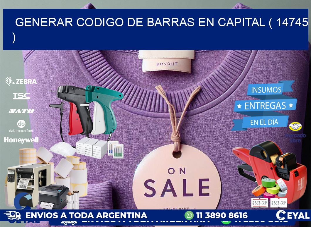 GENERAR CODIGO DE BARRAS EN CAPITAL ( 14745 )