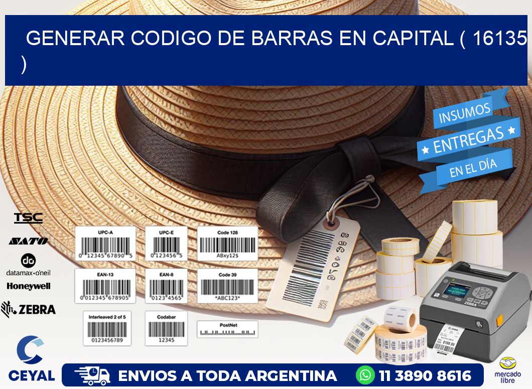 GENERAR CODIGO DE BARRAS EN CAPITAL ( 16135 )