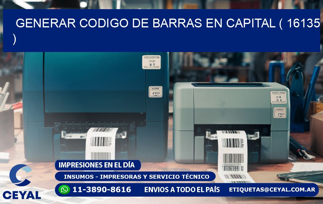 GENERAR CODIGO DE BARRAS EN CAPITAL ( 16135 )