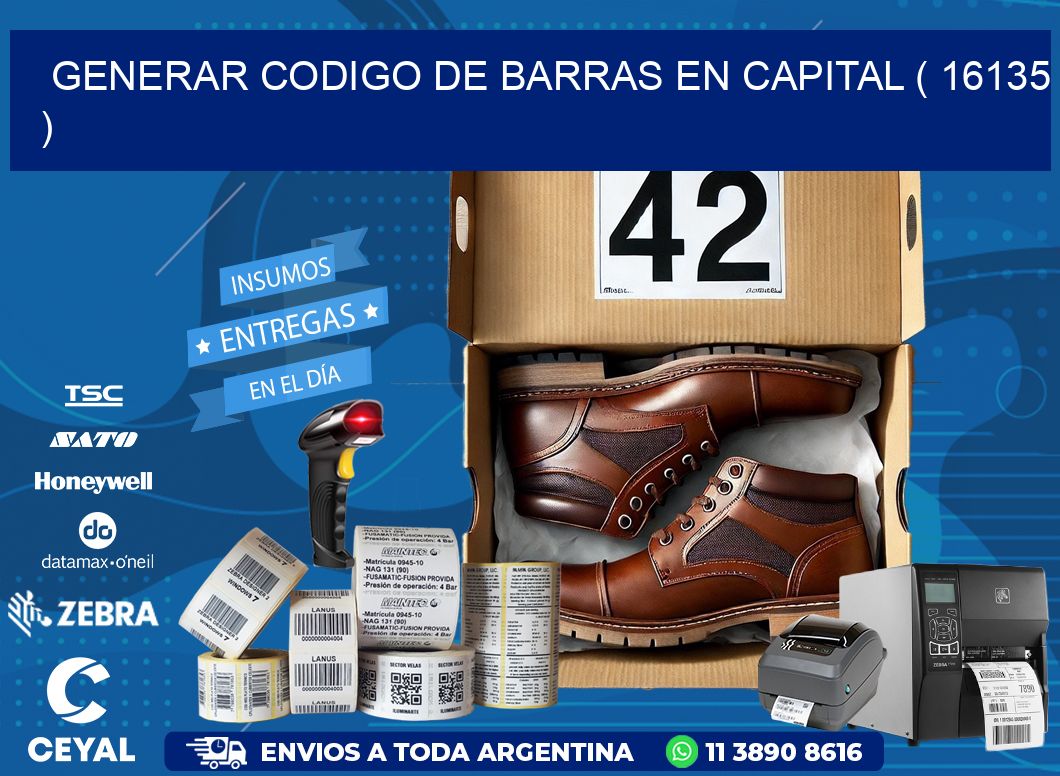 GENERAR CODIGO DE BARRAS EN CAPITAL ( 16135 )