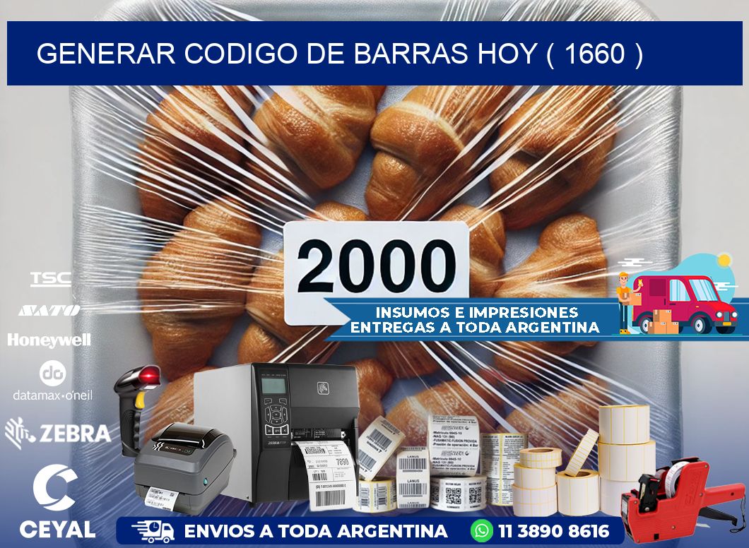 GENERAR CODIGO DE BARRAS HOY ( 1660 )