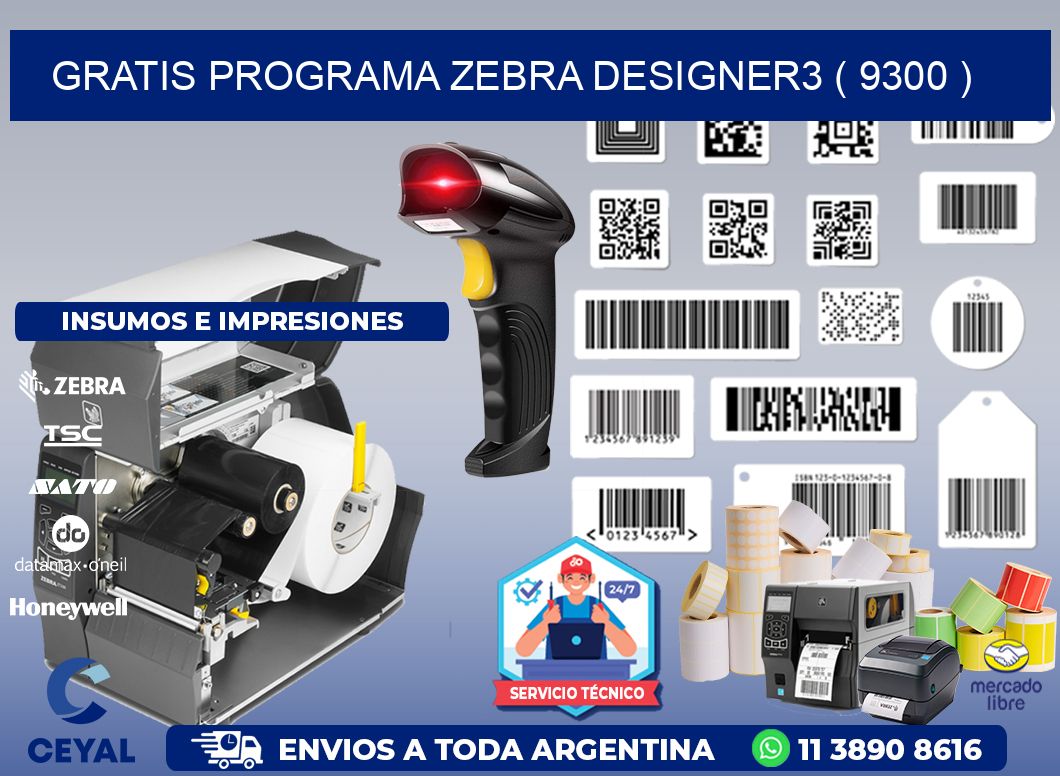 GRATIS PROGRAMA ZEBRA DESIGNER3 ( 9300 )