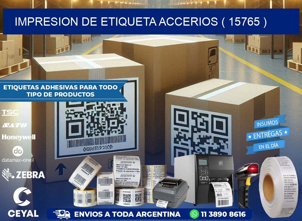 IMPRESION DE ETIQUETA ACCERIOS ( 15765 )