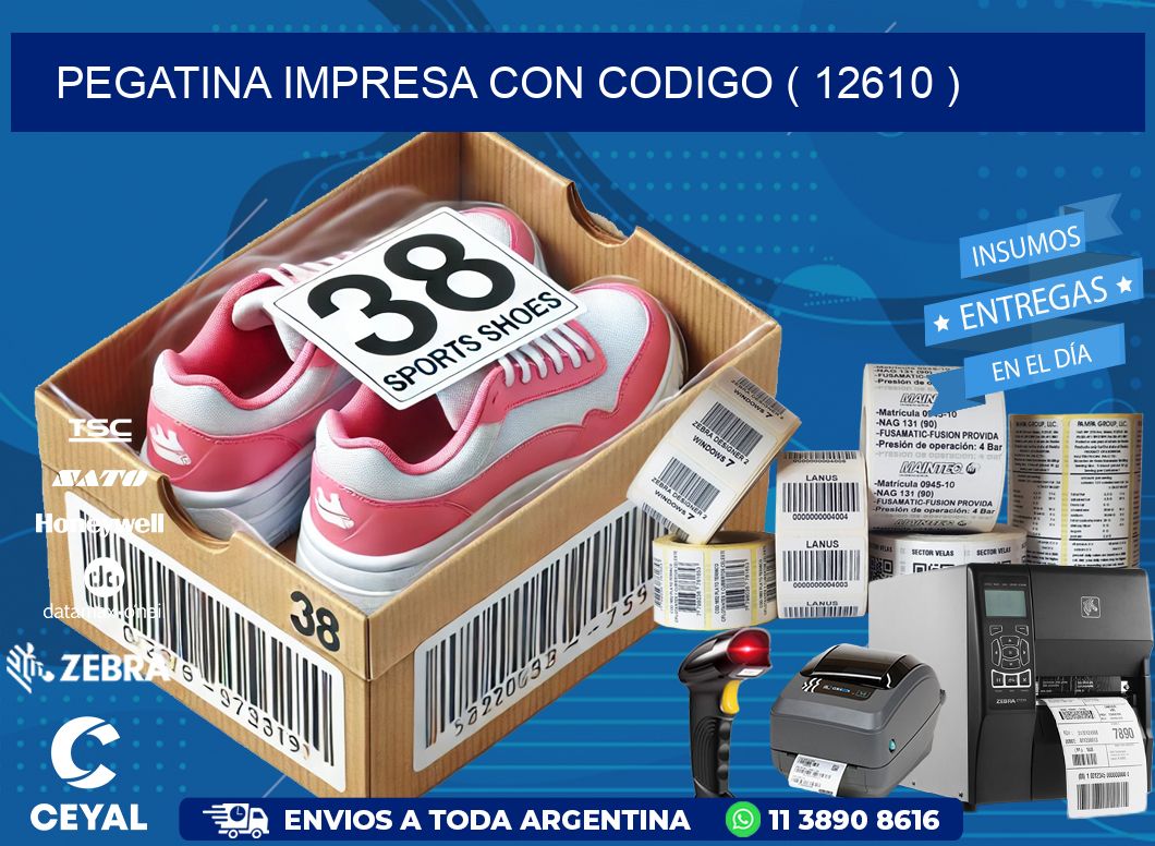 PEGATINA IMPRESA CON CODIGO ( 12610 )