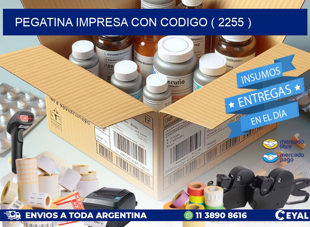 PEGATINA IMPRESA CON CODIGO ( 2255 )