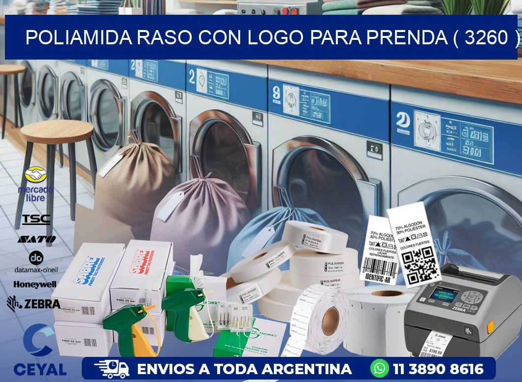 POLIAMIDA RASO CON LOGO PARA PRENDA ( 3260 )