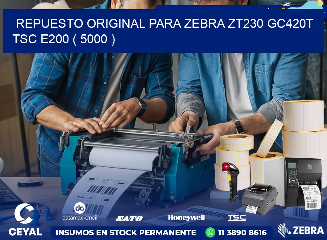 REPUESTO ORIGINAL PARA ZEBRA ZT230 GC420T TSC E200 ( 5000 )