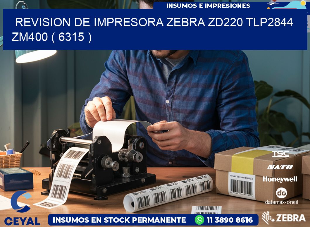 REVISION DE IMPRESORA ZEBRA ZD220 TLP2844 ZM400 ( 6315 )