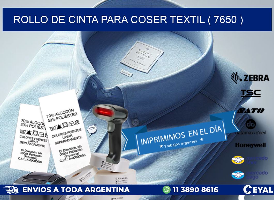ROLLO DE CINTA PARA COSER TEXTIL ( 7650 )