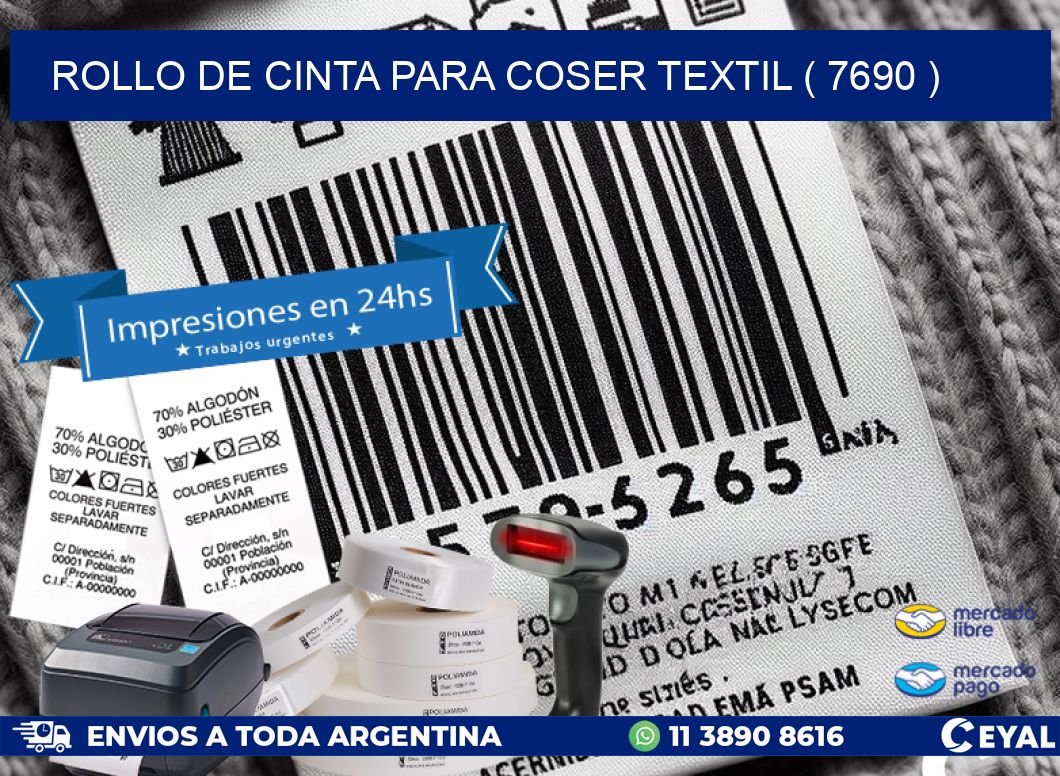 ROLLO DE CINTA PARA COSER TEXTIL ( 7690 )