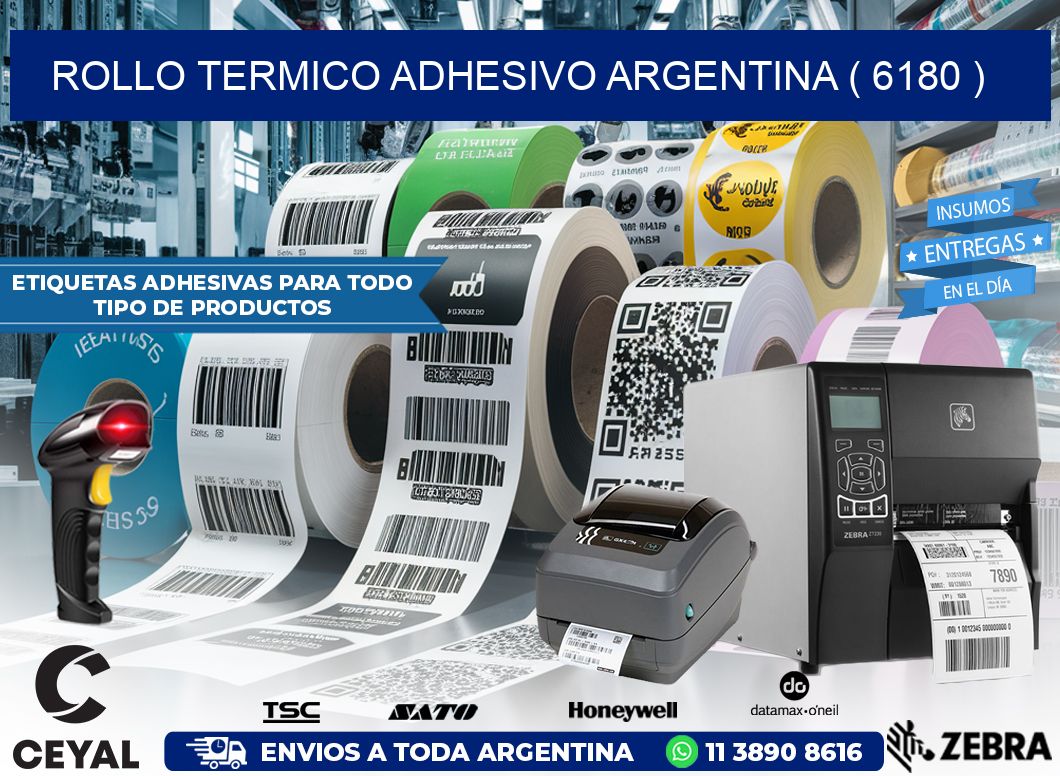 ROLLO TERMICO ADHESIVO ARGENTINA ( 6180 )