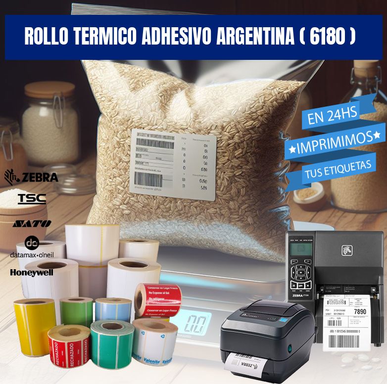 ROLLO TERMICO ADHESIVO ARGENTINA ( 6180 )
