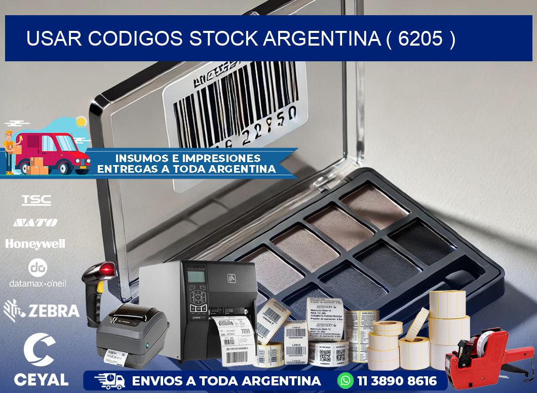 USAR CODIGOS STOCK ARGENTINA ( 6205 )