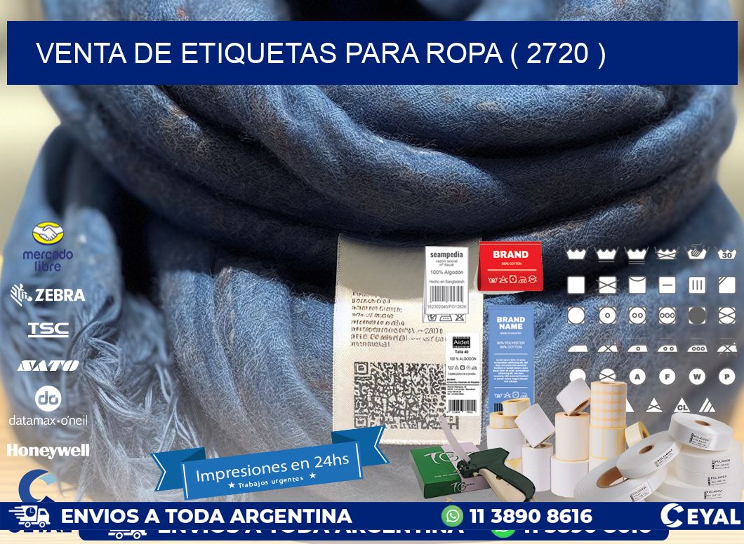 VENTA DE ETIQUETAS PARA ROPA ( 2720 )