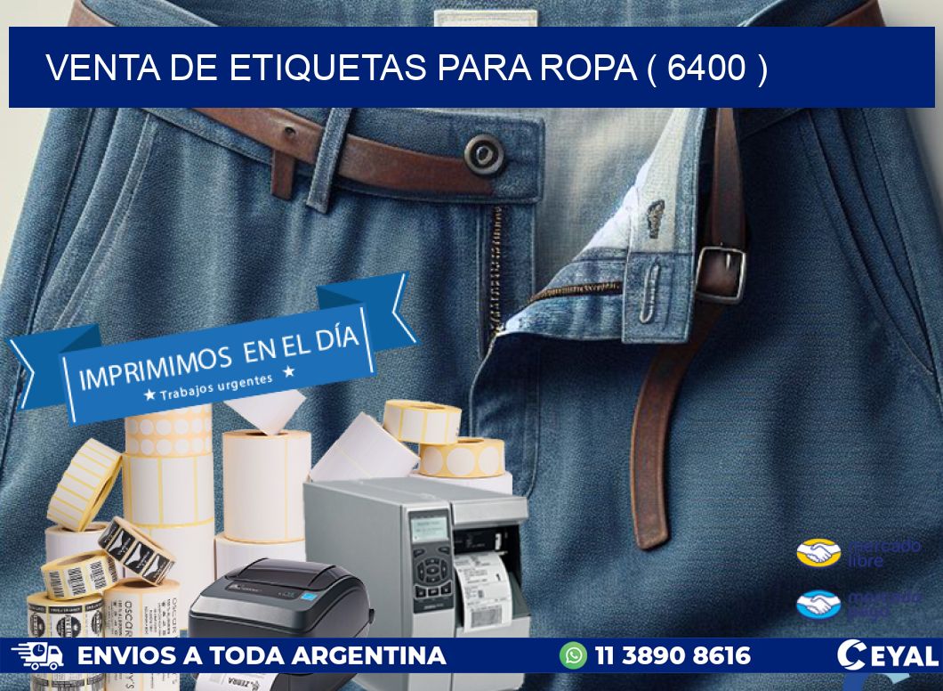 VENTA DE ETIQUETAS PARA ROPA ( 6400 )