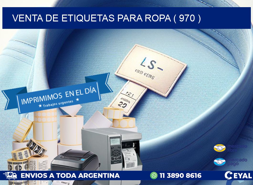 VENTA DE ETIQUETAS PARA ROPA ( 970 )