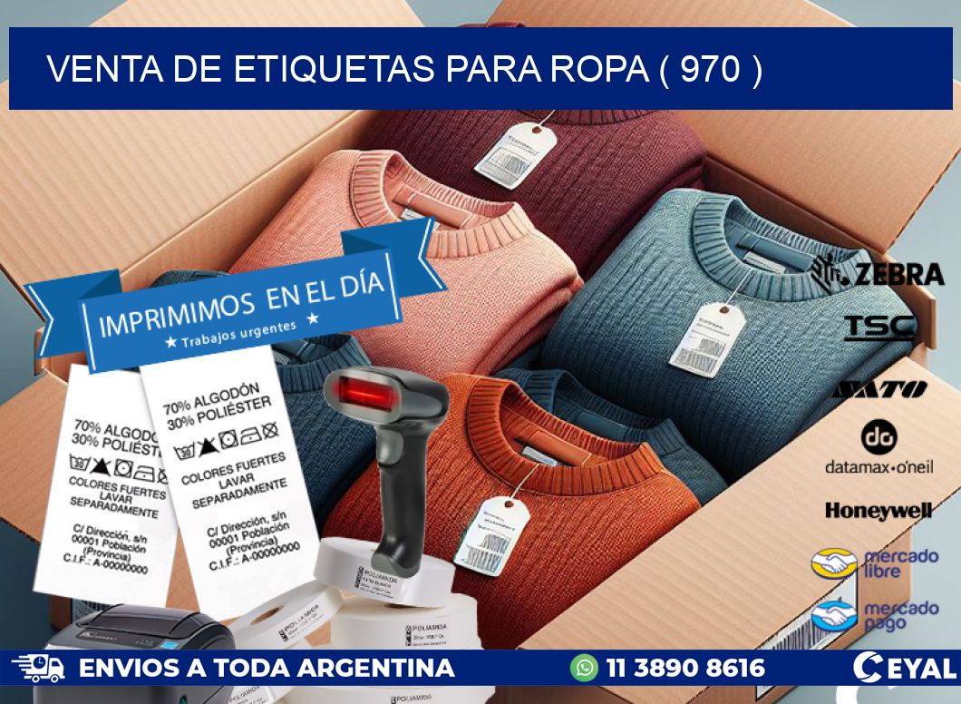 VENTA DE ETIQUETAS PARA ROPA ( 970 )