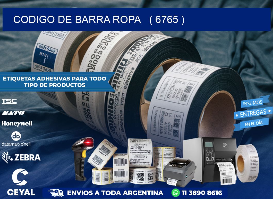 codigo de barra ropa   ( 6765 )