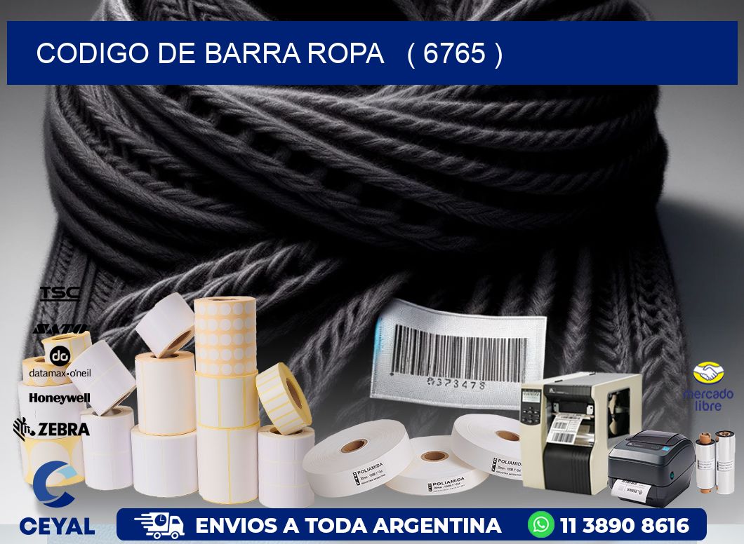 codigo de barra ropa ( 6765 )