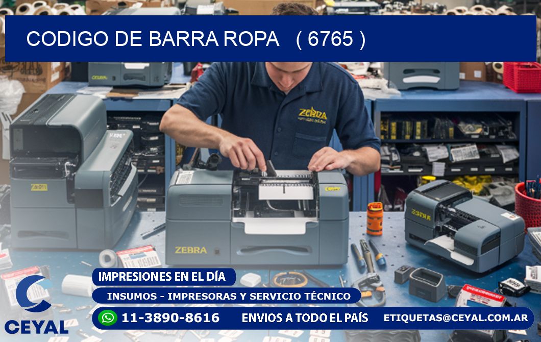 codigo de barra ropa ( 6765 )