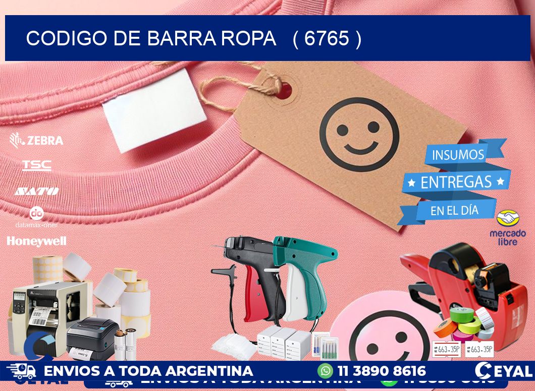 codigo de barra ropa ( 6765 )