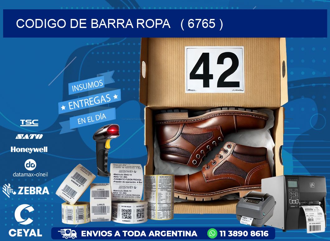 codigo de barra ropa ( 6765 )