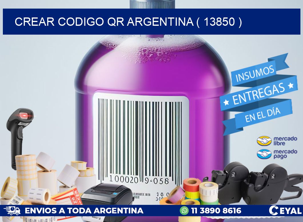 crear codigo qr argentina ( 13850 )