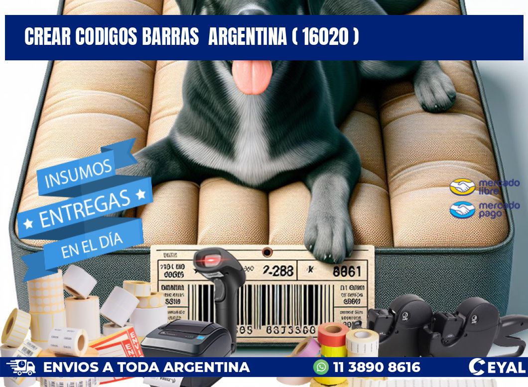 crear codigos barras argentina ( 16020 )