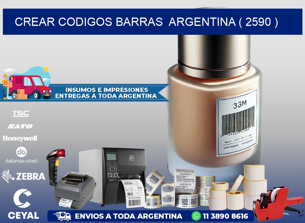 crear codigos barras  argentina ( 2590 )