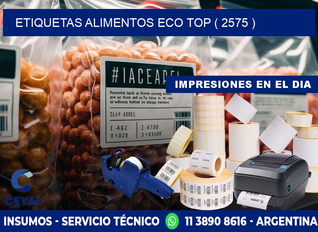 etiquetas alimentos eco top ( 2575 )