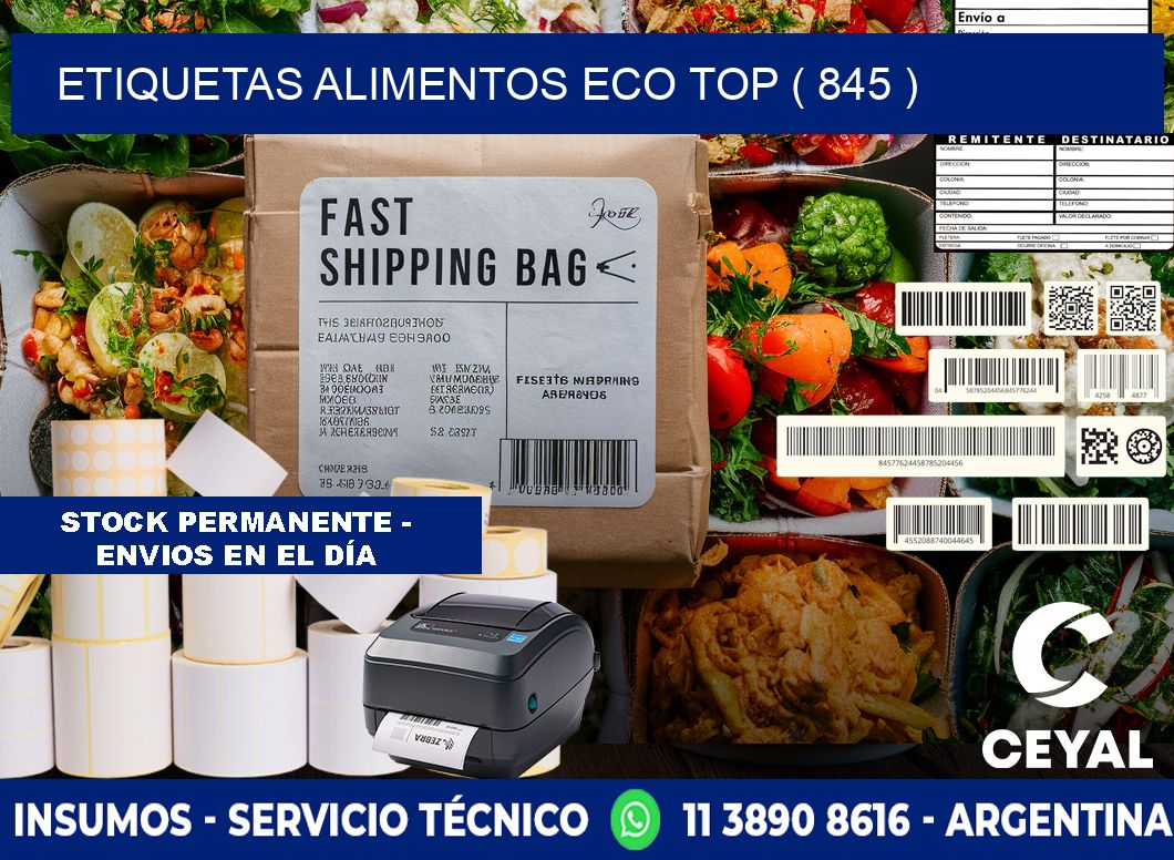 etiquetas alimentos eco top ( 845 )