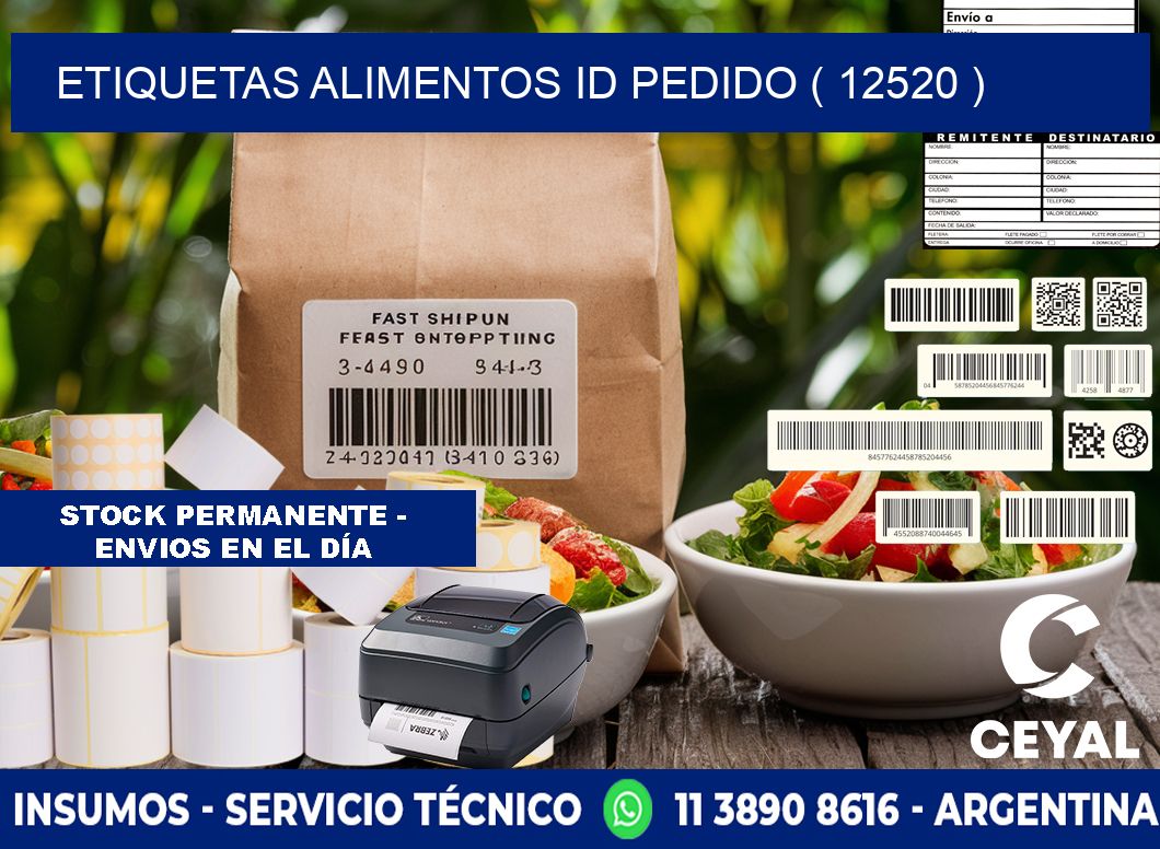 etiquetas alimentos id pedido ( 12520 )