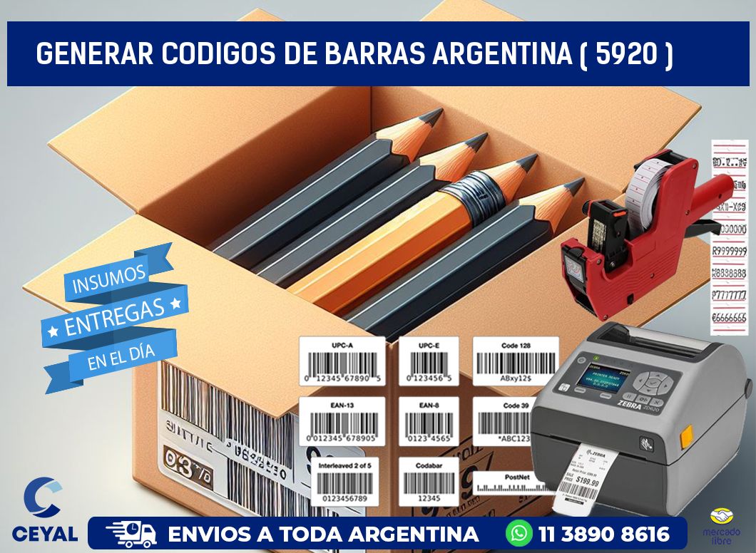 generar codigos de barras argentina ( 5920 )