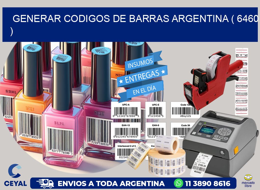 generar codigos de barras argentina ( 6460 )