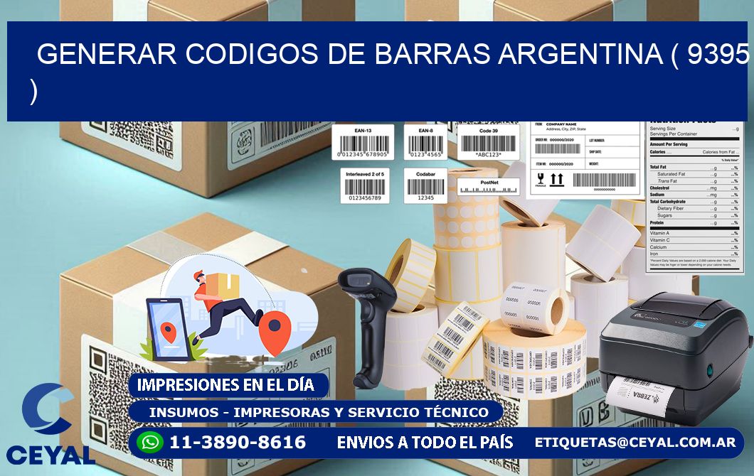 generar codigos de barras argentina ( 9395 )