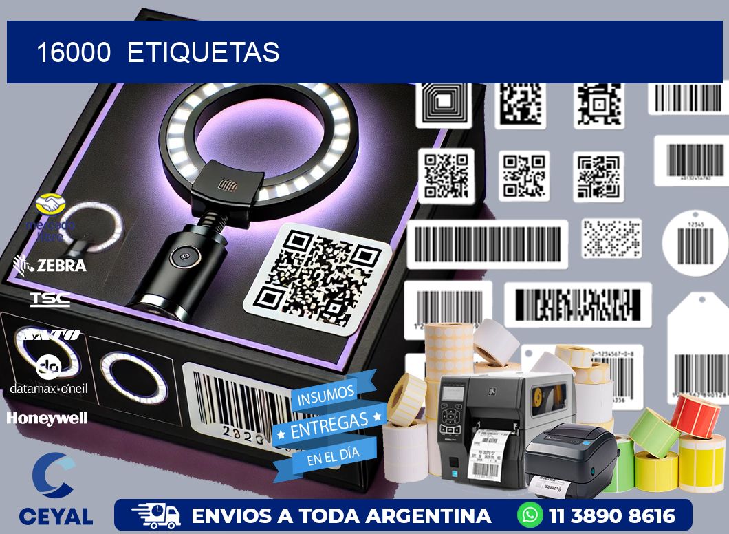 16000 ETIQUETAS