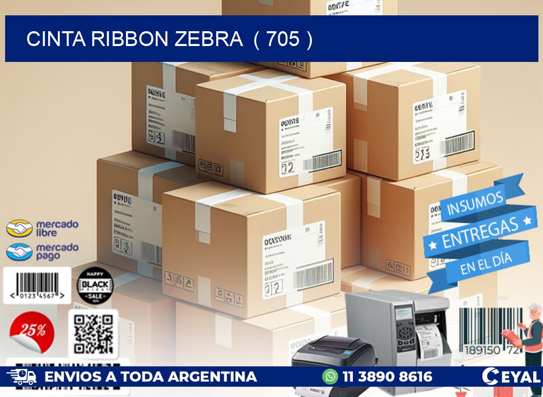CINTA RIBBON ZEBRA  ( 705 )
