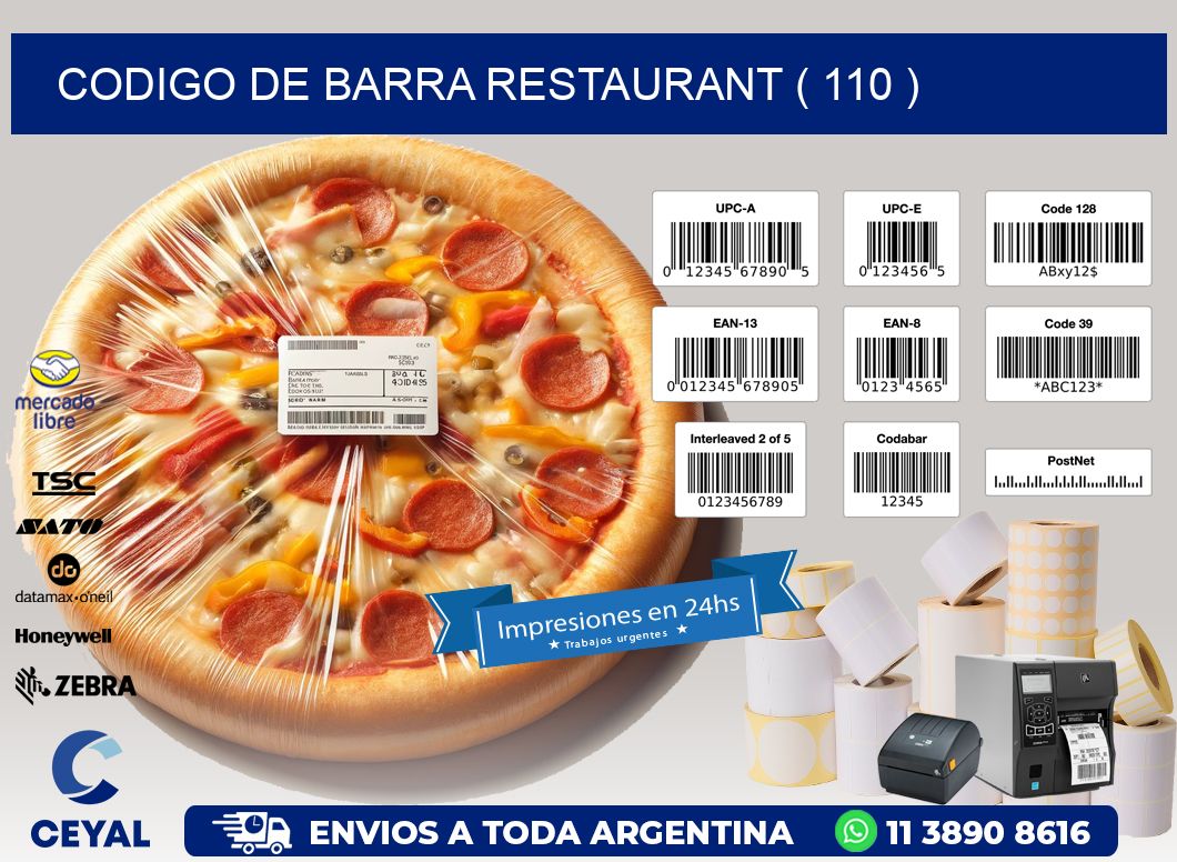 CODIGO DE BARRA RESTAURANT ( 110 )