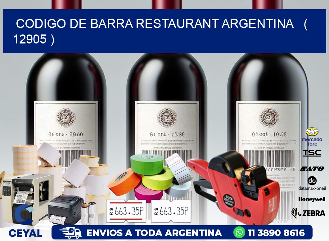 CODIGO DE BARRA RESTAURANT ARGENTINA   ( 12905 )