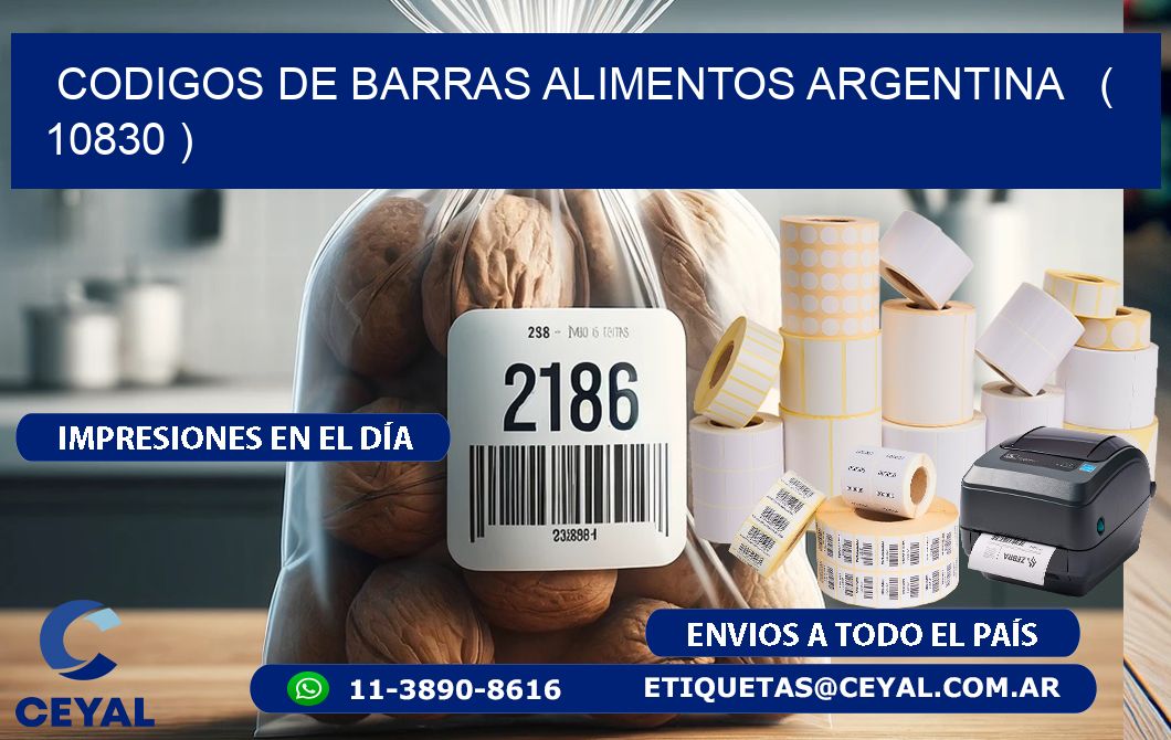 CODIGOS DE BARRAS ALIMENTOS ARGENTINA   ( 10830 )