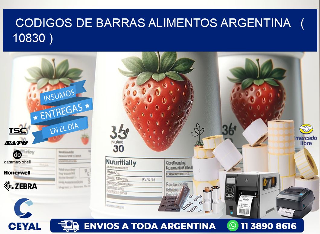CODIGOS DE BARRAS ALIMENTOS ARGENTINA   ( 10830 )
