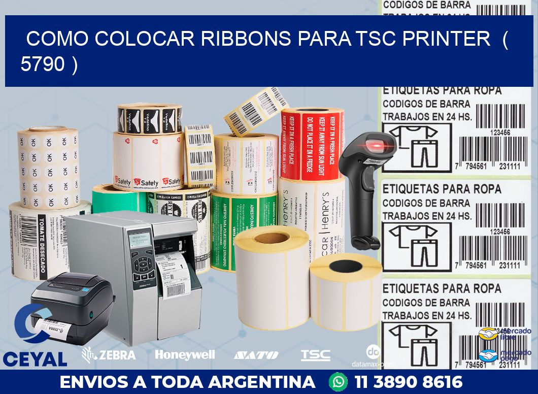 COMO COLOCAR RIBBONS PARA TSC PRINTER ( 5790 )