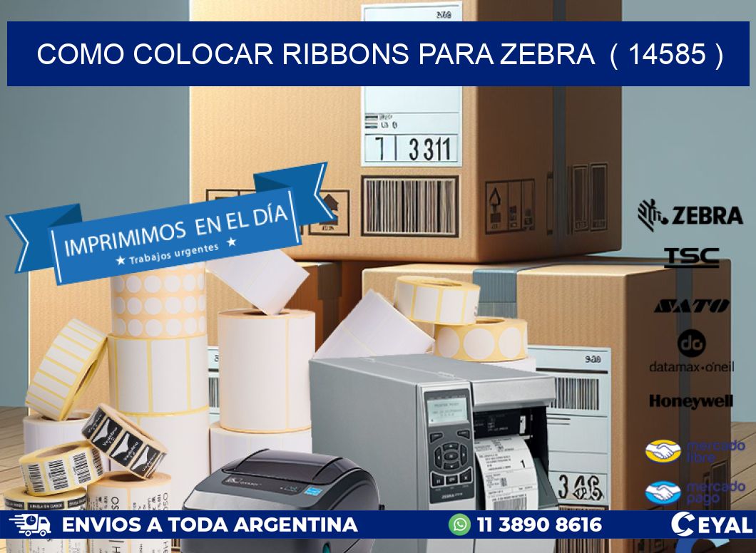 COMO COLOCAR RIBBONS PARA ZEBRA ( 14585 )