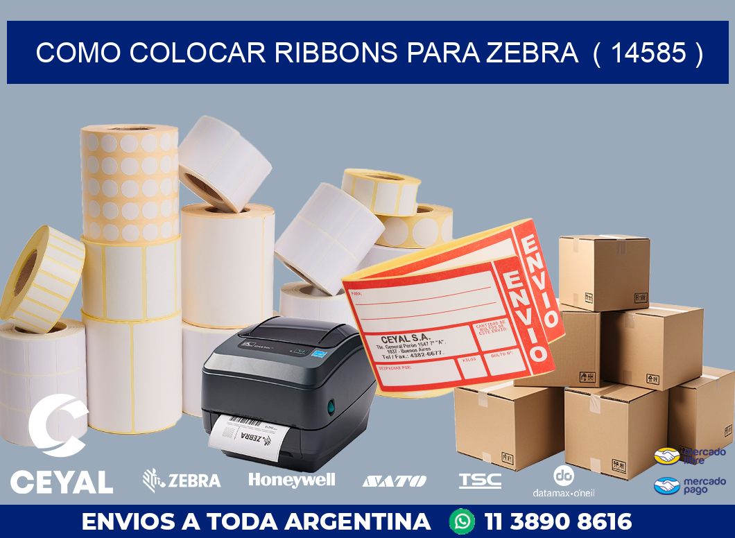 COMO COLOCAR RIBBONS PARA ZEBRA ( 14585 )